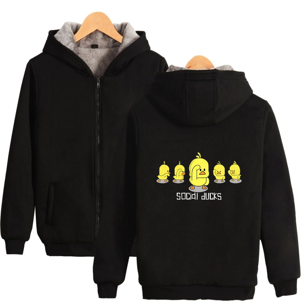 Новинка, горячая распродажа, SOCIDL DUCKS Team, уплотненные хлопковые парки на молнии, большие размеры, толстовки, зимние мужские/женские Kpop, теплые модные парки