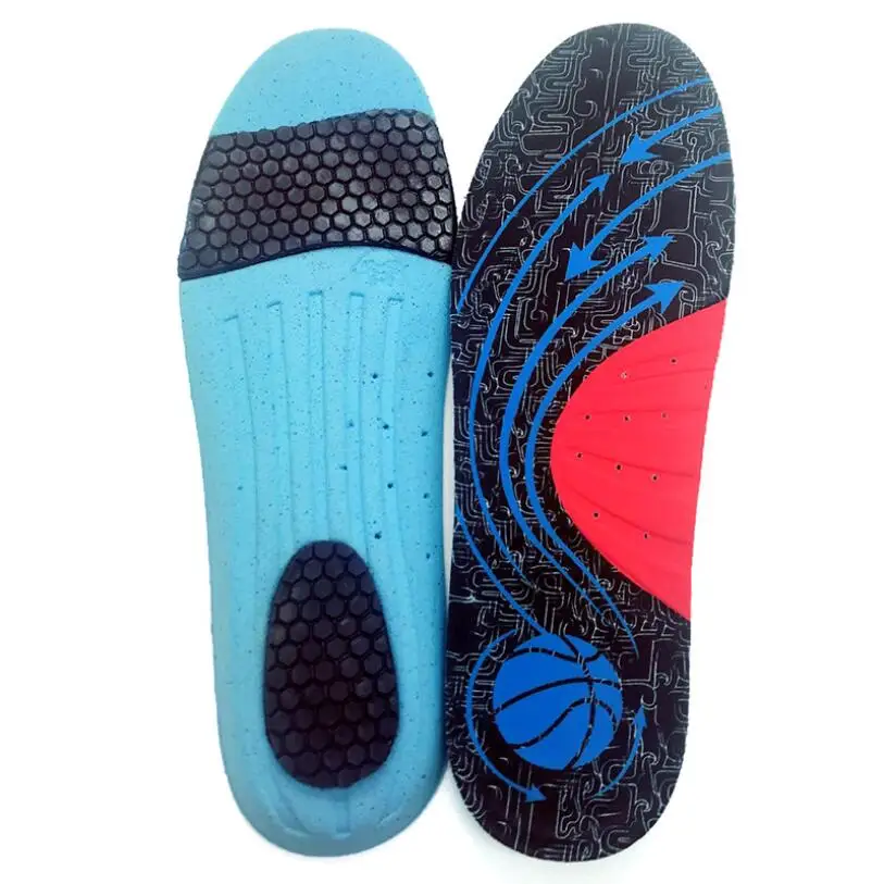 1 пара высокого качества амортизация спортивные стельки мужские спортивные силиконовые с дезодоратором дышащие EVA подушки стельки