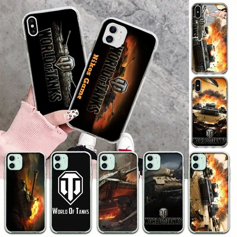 Черный мягкий чехол CUTEWANAN world of tanks для телефона iPhone 11 pro XS MAX 8 7 6 6S Plus X 5S SE XR |