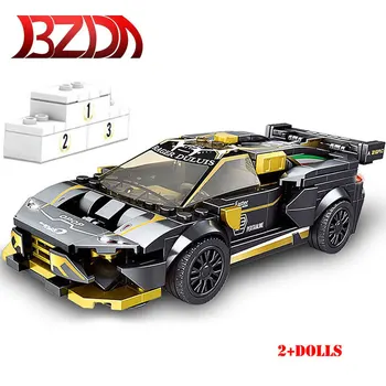 

BZDA Racing Car Lamborghini Speed Champion MOC Car Building Blocks Model Kit Compatible Boy Kids Building Blocks Toys Gift