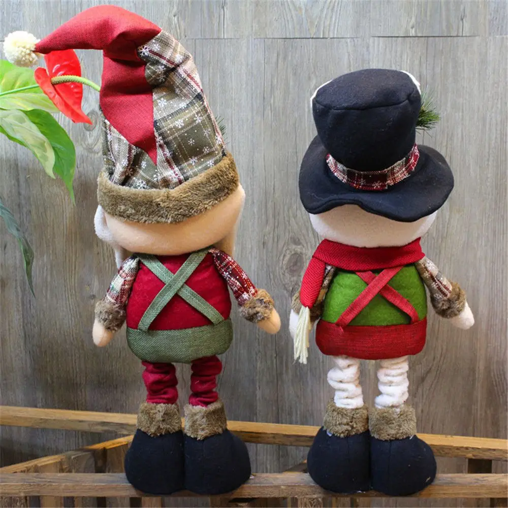 Santa Claus Doll Can Telescopic Standing Christmas Gift Merry Christmas Ornaments Xmas Garden Decoration New Year
