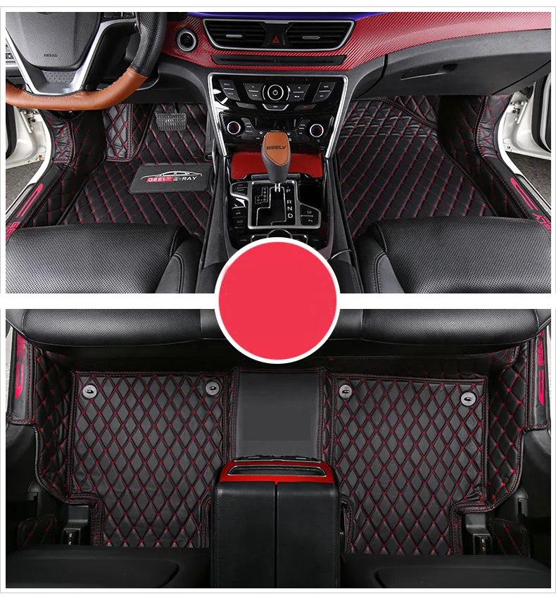 Волоконный кожаный автомобильный коврик для geely emgrand gt - Цвет: 2