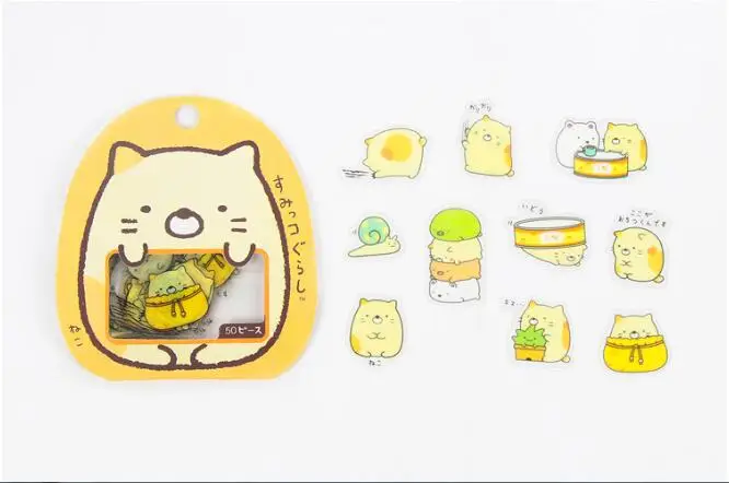 50 шт./упак. милые Sumikko gurashi запечатывания Стикеры s мини ПВХ дневник в стиле Скрапбукинг этикетка Стикеры милые канцелярские принадлежности подарок - Цвет: B