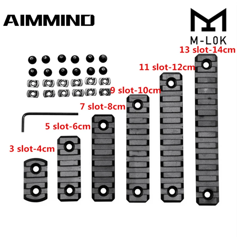 AR15 рельс Алюминий черный M Lok для детей 3 5 7 9 11 слот с креплением/Вивера цевье