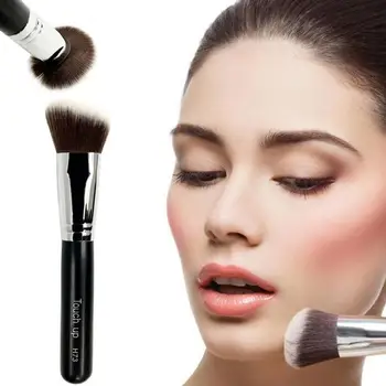 

1pc Professional Foundation Makeup Brushes Tilt Flat head metal wood Paint handle Concealer brush make up tools drop shipping