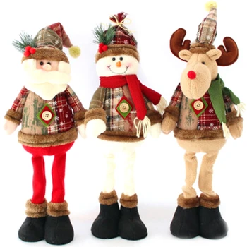 

3-Piece Set of Christmas Decorations Christmas Decoration Dolls Christmas Elk Window Christmas Supplies