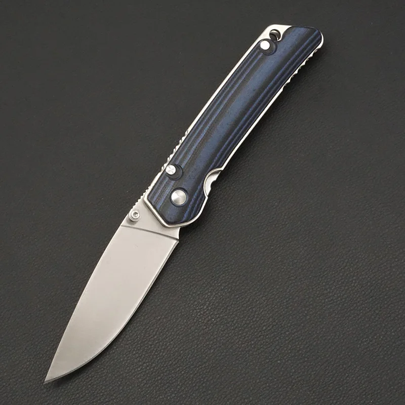 Blue Открытый складной нож для повседневного использования стиль G10 Ручка D2 лезвие походные ножи для охоты и выживания многофункциональные ручные инструменты - Цвет: Blue