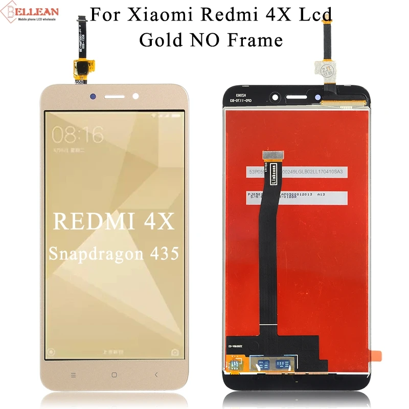 HH Акция 5,0 дюймов для Xiaomi Redmi 4X дисплей кодирующий преобразователь сенсорного экрана в сборе 4X ЖК-дисплей с рамкой+ Инструменты - Цвет: Gold No Frame