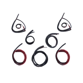 

7PCS Door Seal Kit Soundproof Wind Noise Reduction Car Door Trim Moulding Rubber Weatherstrip Seal Strip for Tesla Model 3 Noise