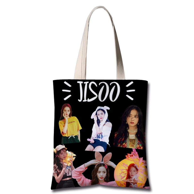 Kpop blackpink такие же 2019 корейские парусиновые сумки на плечо женская летняя уличная кавайная сумка модные вентиляторы сумка на плечо высокого