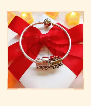 

High Quality Reproduction 1:1 100%925 Sterling Silver Locomotive Bracelet Free Shipping
