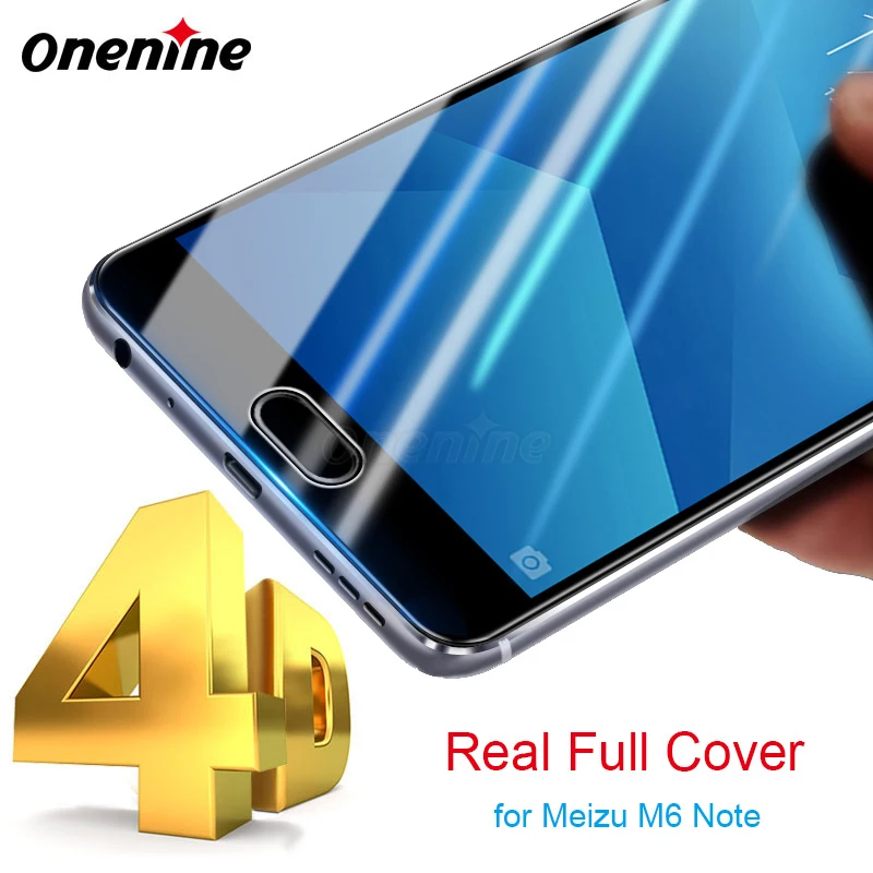 Закаленное стекло Onenine 4D для Meizu M6 Note Защитная пленка экрана с полным покрытием из