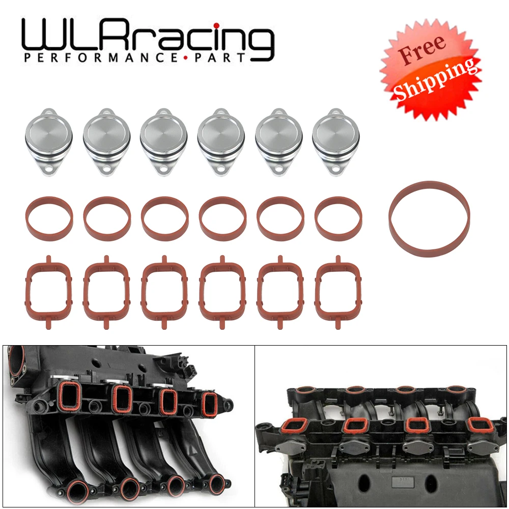 FREE SHIPPING - 6X33mm Auto Replacement Parts for BMW M57 Swirl Blanks Flaps Repair Delete Kit with Intake Gaskets Key Blanks