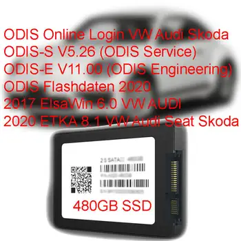 

VAG ODIS Online Account Login Software Program ODIS-S Service V5.26 ODIS-E V11 Engineering Flash Data ETKA8 ELSA6 in SSD 480GB