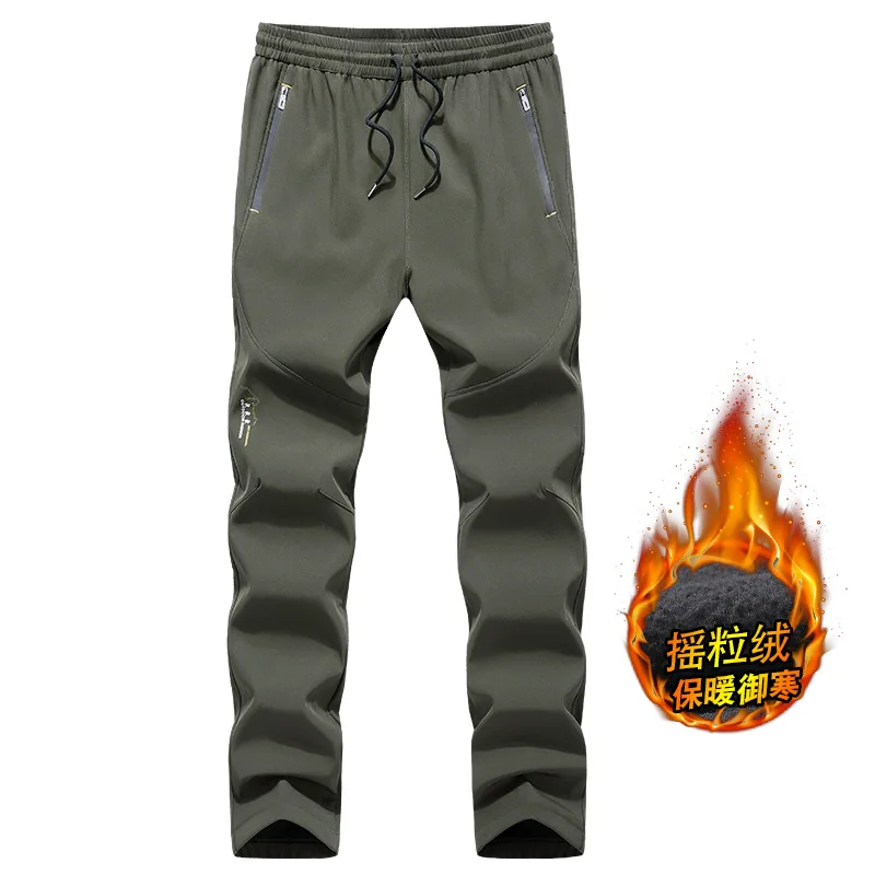 Army Green L-5XL, мужские водонепроницаемые, зимние, Осенние, теплые, скалолазание, рыбий бег, лыжный поход, спортивный цикл, Мужские штаны, школьные брюки для мальчиков, большие размеры - Цвет: Army Green