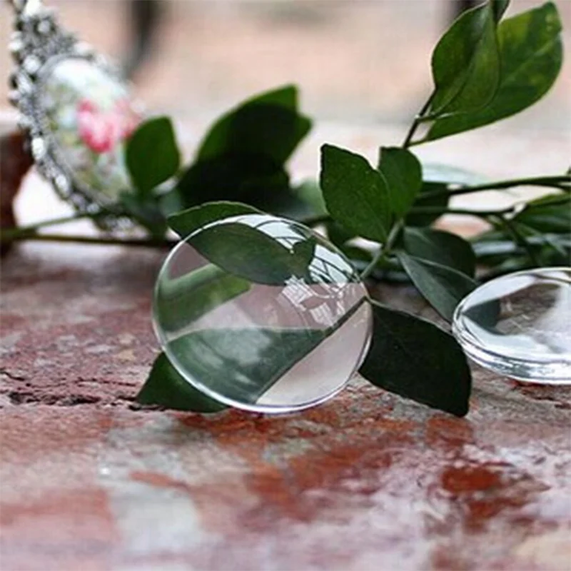 50 pcs 3" Clear Epoxy Adhesive Circle Bottles Cap Epoxy Dome Stickers For Pendant Setting Tray Charm Jewelry Accessories Decor