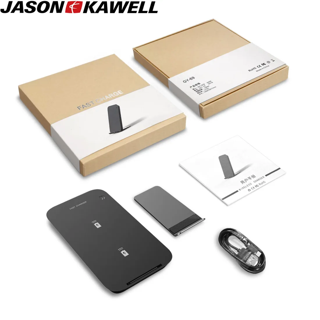 100pcs 10W Qi Wireless Charger For iPhone XS 11 Pro Max Samsung S10 Xiaomi Mi 9Fast Wirless Charging Pad Dock Station for HUAWEI