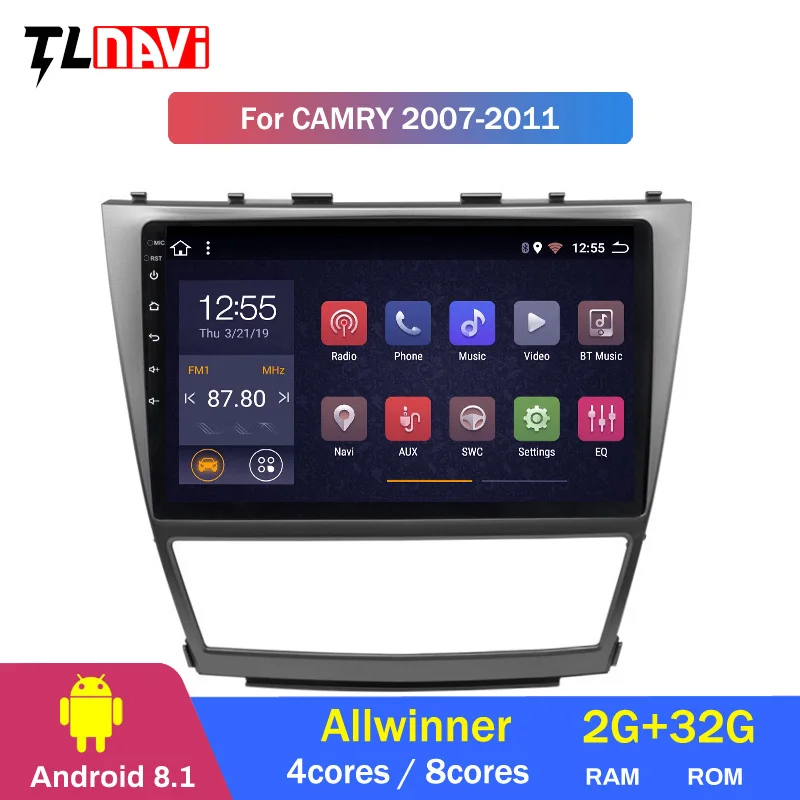 10.1inch 1024*600 Android 8.1 for Toyota Camry 40 2006-2011 car dvd player with GPS WIFI BT Radio Stereo Navigation Map