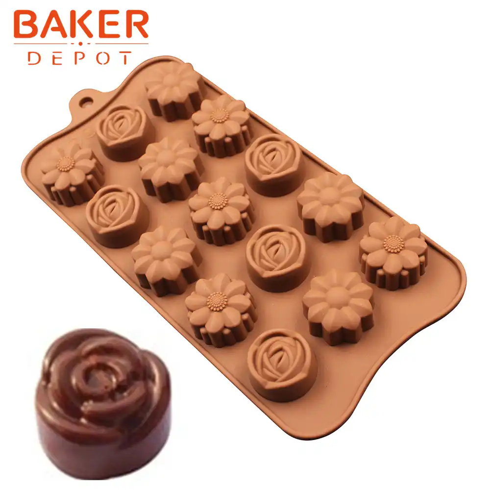 Kitchen Dining Bar Made In Usa Make Chocolate Candy Cake Decorations At Home Rose Bon Bon Mold Baking Accs Cake Decorating