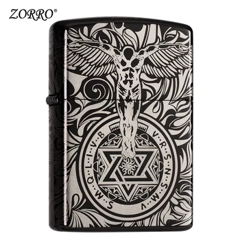 

Lighter Windproof Retro Grinding Wheel Personality Guardian Angel Creative Gift For Boyfriend