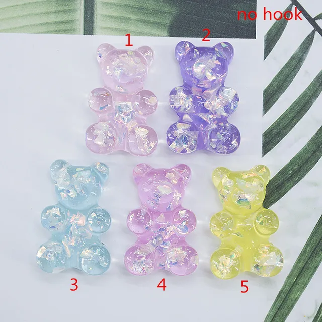 20*30mm 10pcs gummy bear flatback Resin Cabochons Scrapbook Craft Embellishments  Headwear accessories no hooks