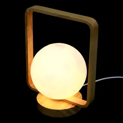 1pc Desktop Night Light Decorative Moon Shaped Night Lamp Rechargeable Light