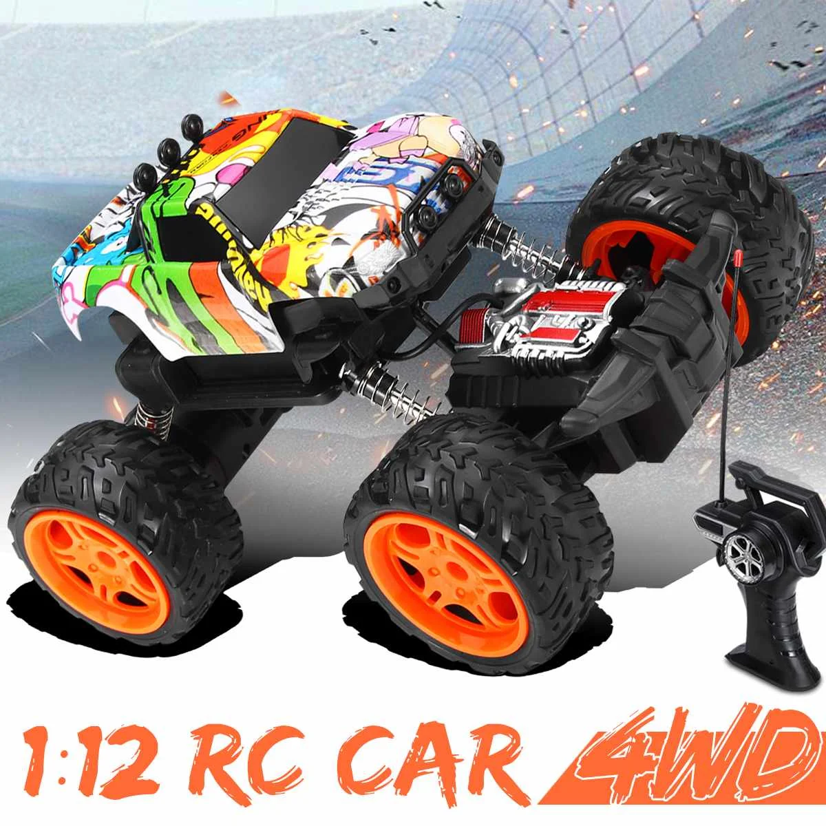 

1/12 RC Car 2.4GHz 4WD Off-road Remote Control Car Stunt Drift Climbing Electric Vehicle Radio RC Car Toys for Children Gifts