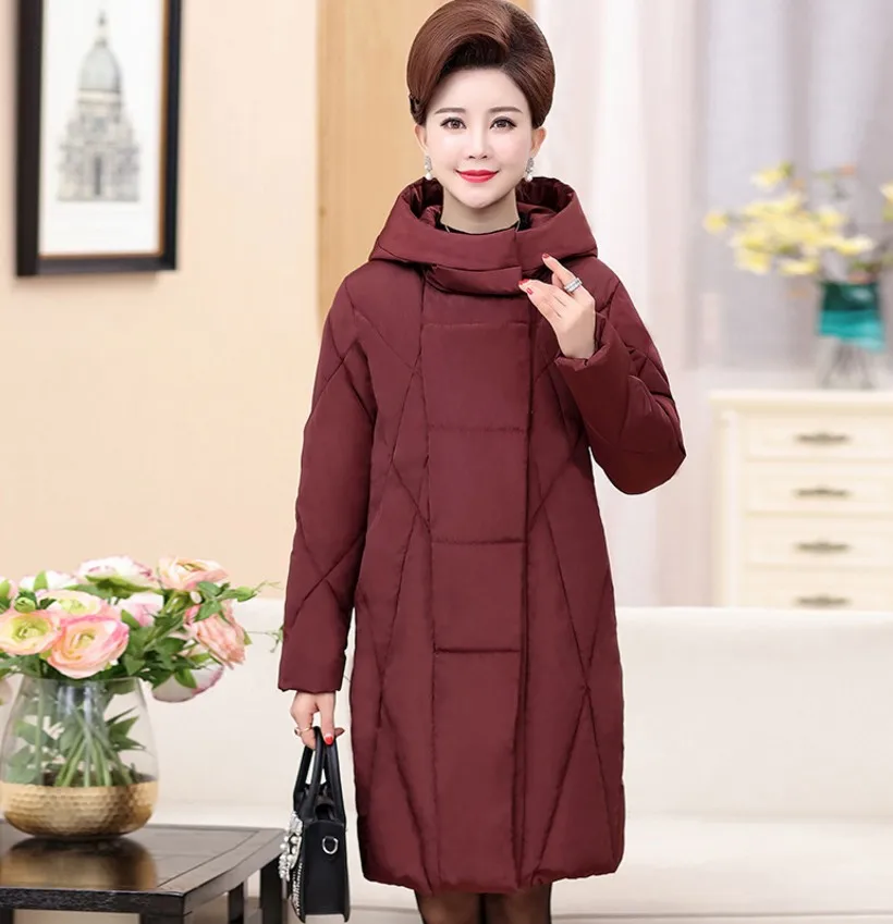 Wine red Winter Jacket Women's Collection Warm Jacket With Unusual Design and Colors Winter Coats Gives Charm and Elegance Freight Free - Цвет: Wine red
