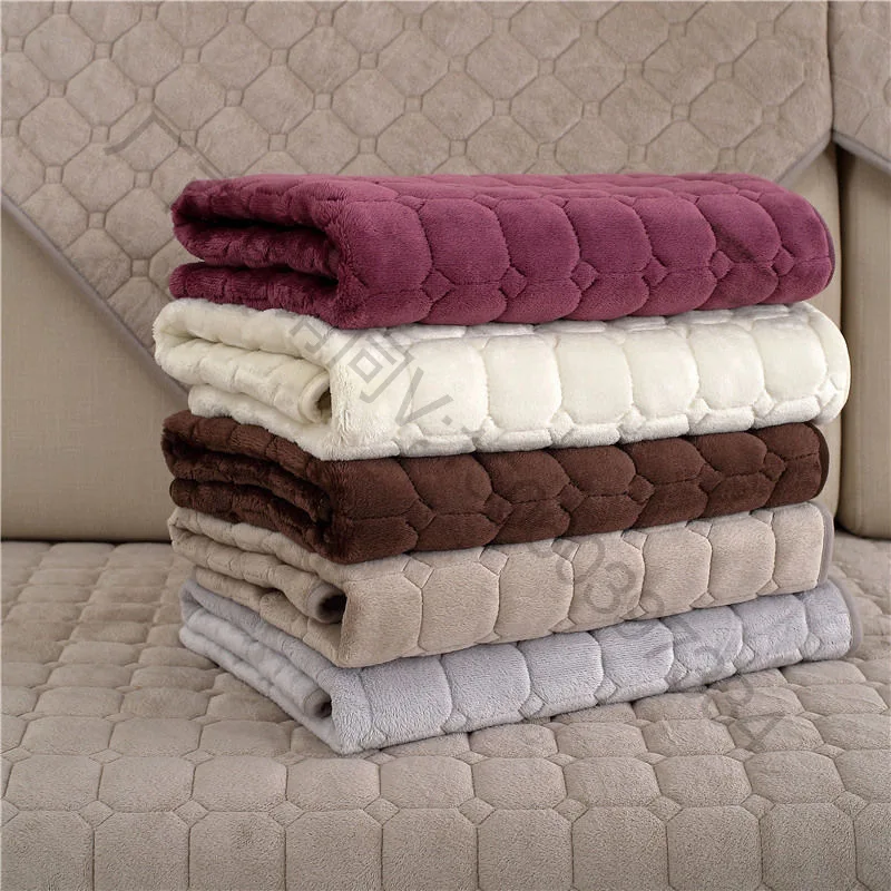 

Sofa Coaster Minimalist Modern Living Room Anti-slip Fabric Four Seasons Universal Plush All Edges Included Thick Sofa Cover Cov