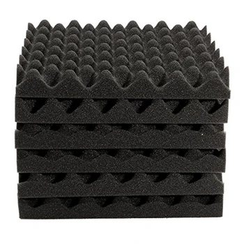 

6pcs Ceilings Panels Sound Proof 30x30cm Treatment Studio Room Polyurethane Non Toxic Flameproof Design Wall Wedge Tiles