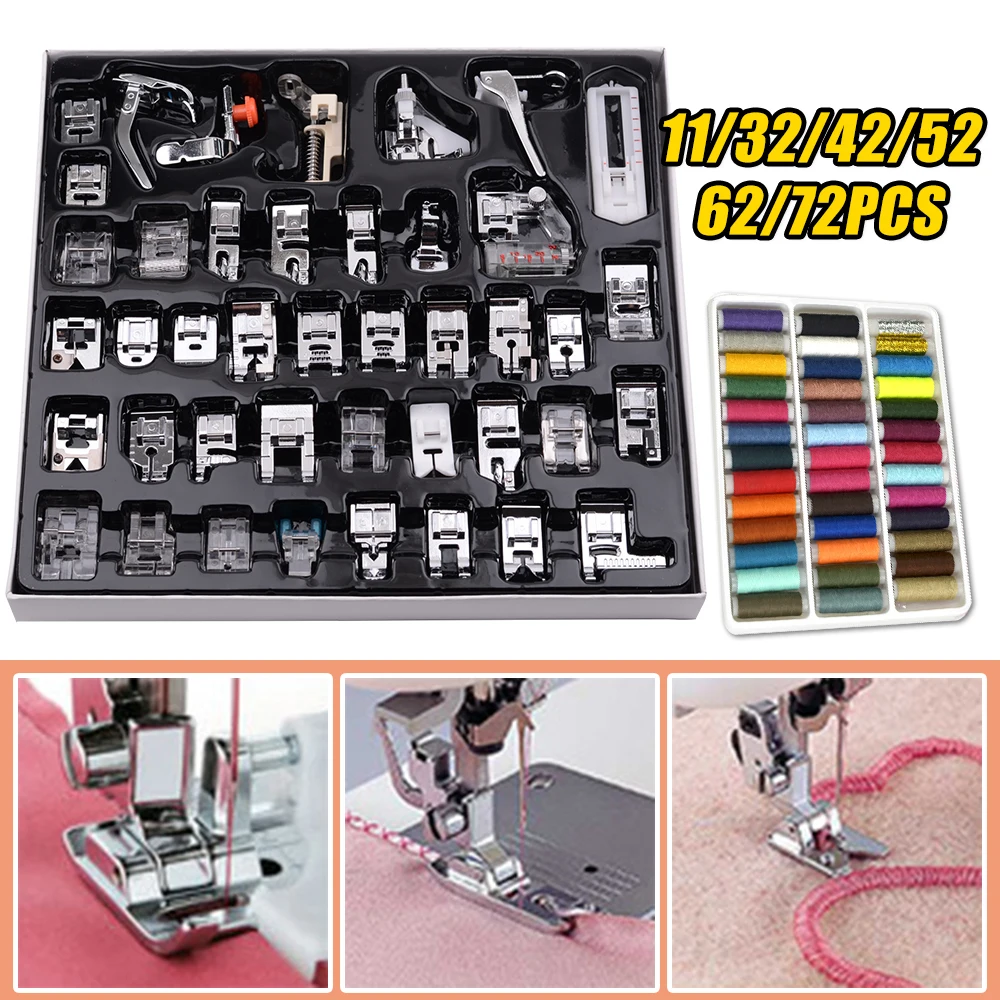 472pcs Domestic Sewing Machine Presser Foot Kit Press Feet For Brother