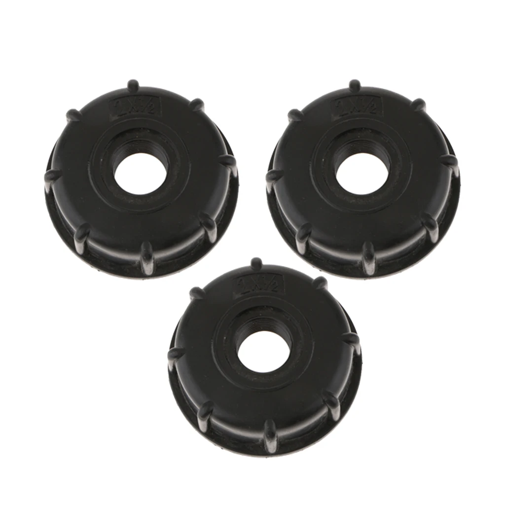3 Pcs 1000L IBC Tote Valve Adapter Connector IBC Tank Container Fitting Hose, 2 inch Coarse to 1/2 inch Female Thread