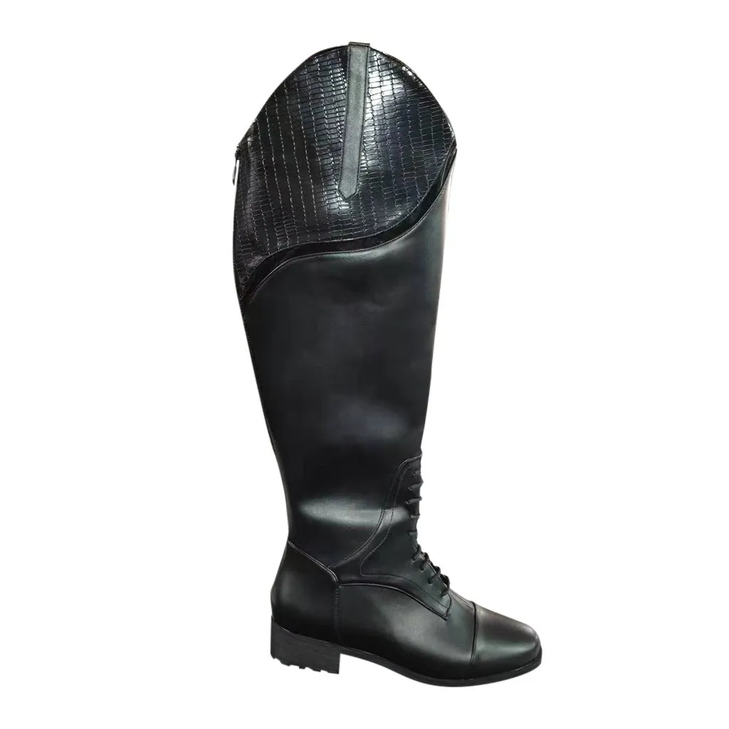 Women Winter Warm Punk Neutral Med Heels Boots Cool Retro Zipper Riding Shoes shoes woman boots women zapatos de mujer botas#45