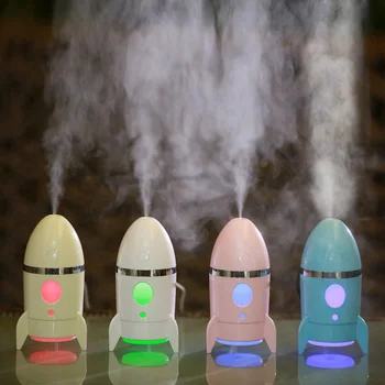 

Essential Oil Diffuser Rocket Ultrasonic Air Humidifier for Home Car for Aromatherapy Diffusers Fogger with LED Lamp 135ML DC5V