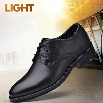 Formal Shoes Leather Pointed Toe Fashion Groom Wedding Shoes Men Oxford Shoes 4