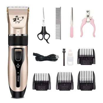 

Electrical Pet Clipper Professional Grooming Kit Rechargeable Pet Cat Dog Hair Trimmer Shaver Set Animals Hair Cutting Machine