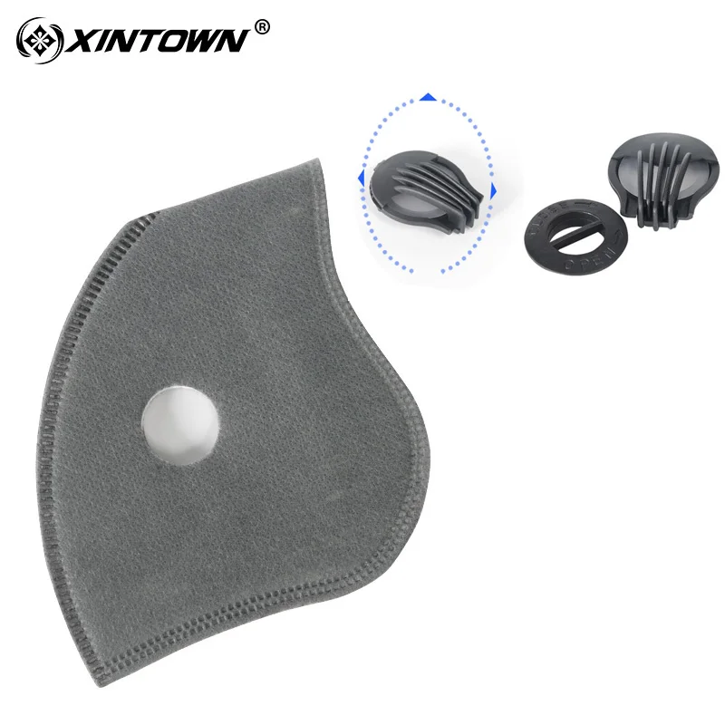 XINTOWN Bike Riding Face Mask Valves Activated Carbon Filter Windproof Personality Outdoor Sports Masks Accessories Cycling
