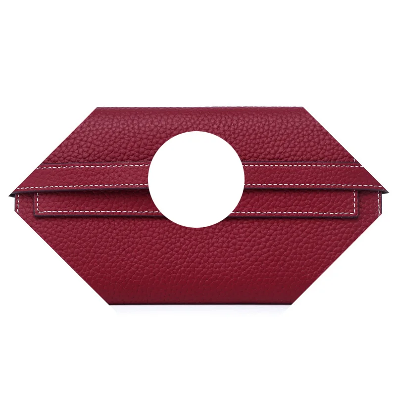 Wine red Женский дизайнерский кошелек из натуральной коровьей кожи - Цвет: Wine red