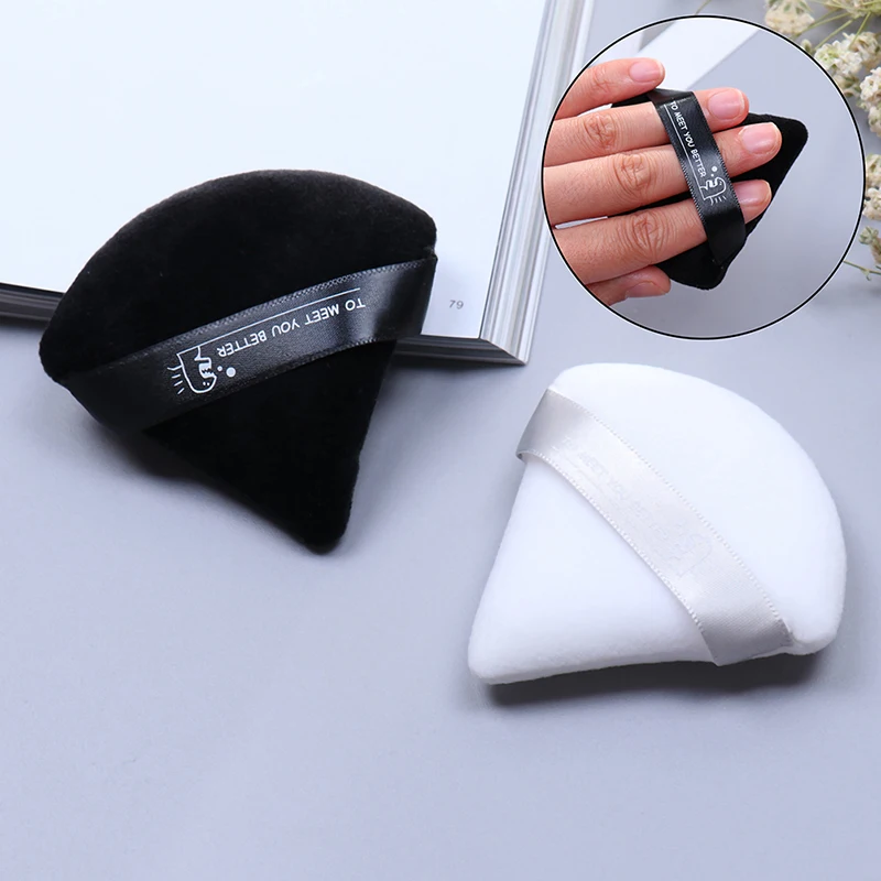 1pcs/2pcs Triangle Velvet Powder Cosmetic Puff Mini Beauty Sponge Bigger In Wet Foundation Makeup Puff Tools