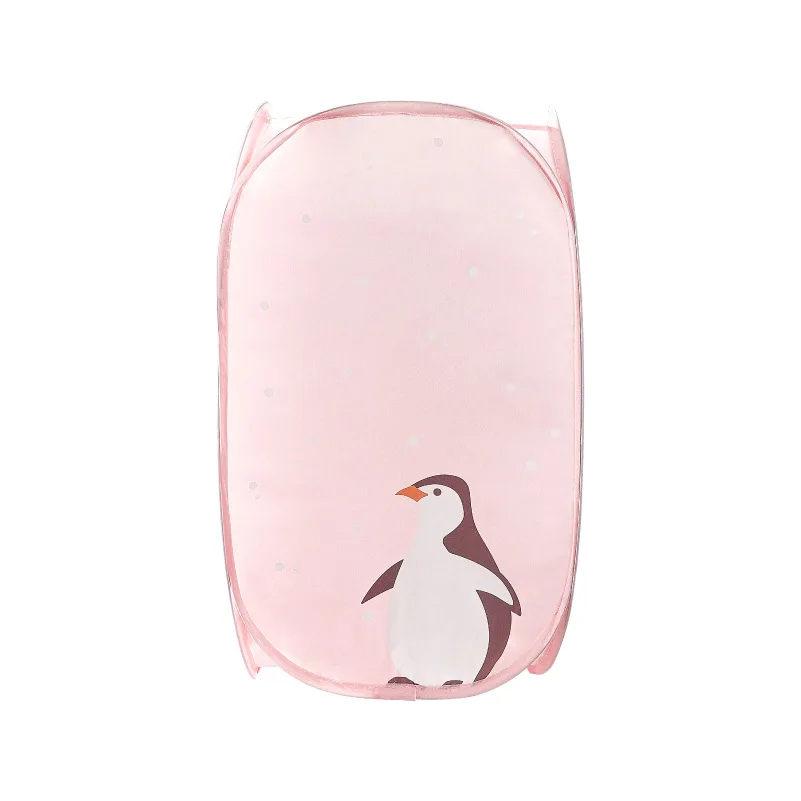 Penguin Foldable Fabric Laundry Basket With Handles Storage Bin Home Bathroom Organizer Sundries Organizer Storage Dirty Laundry Basket - Цвет: Penguin