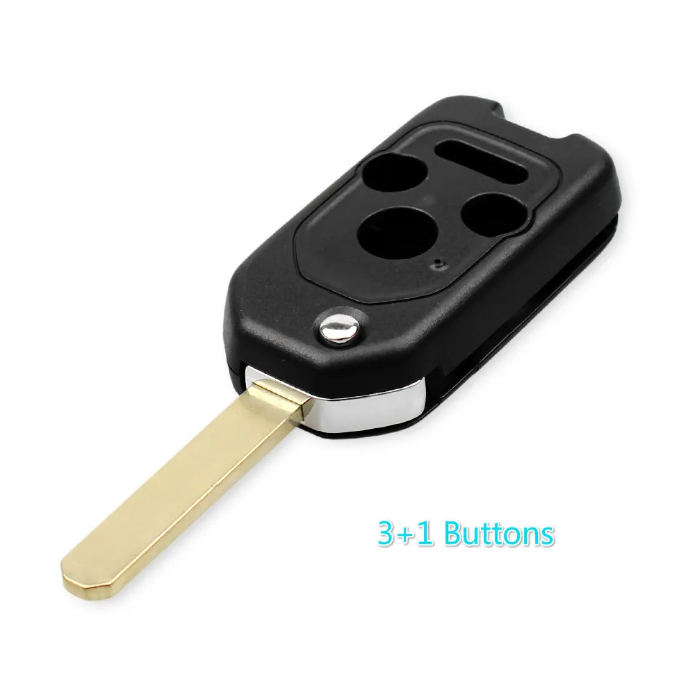 KEYYOU 10pcs модифицированный дистанционный ключ 2/3/4 кнопки флип складной автомобильный чехол для ключей для Honda CRV Accord Civic Odyssey Fit - Цвет: Model 4