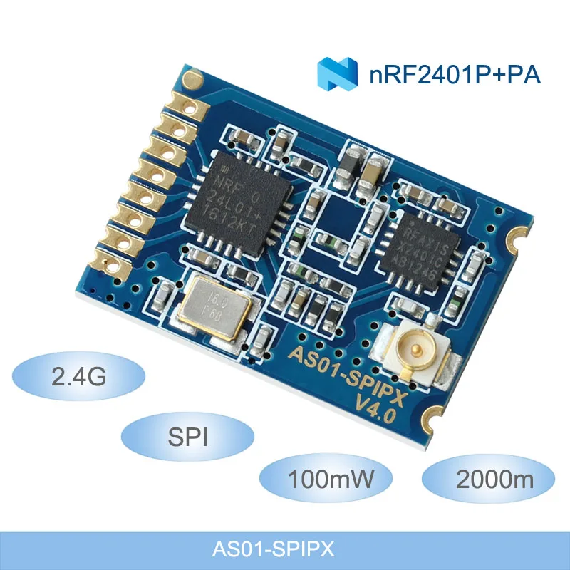2 4G беспроводные модули 2000 метровое Расстояние NRF24L01 + PA LNA радиочастотные 100 мВт IPEX