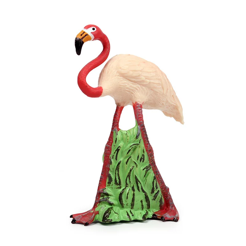 Детская имитационная игрушка в виде дикого животного, модель птицы, фламинго, красная Коронованная модель крана, декоративная модель
