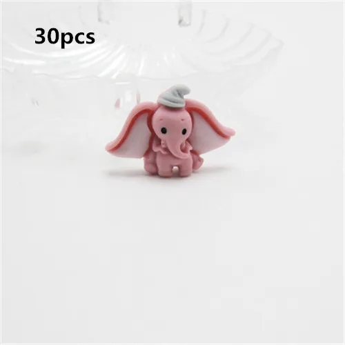 30 шт. Детские смоляные аксессуары для волос Dumbo DIY резинки для волос Микки глина акриловый лист миниатюрный узор головные уборы банты оптом - Цвет: 3-30pcs