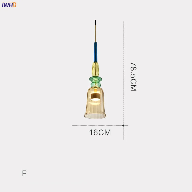 IWHD, скандинавский стиль, светодиодный подвесной светильник, светильники для столовой, гостиной, подвесной светильник, стеклянный подвесной светильник, s Hanglamp, светильник, светильник ing - Цвет корпуса: 1