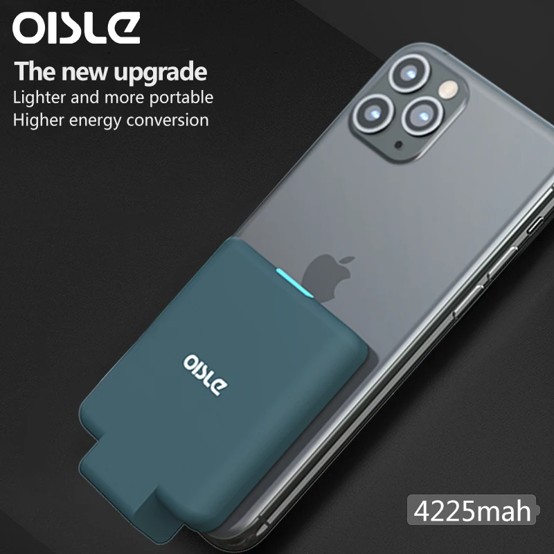 OISLE 4225 мАч Мини Портативный Мобильный Внешний аккумулятор для iphone X 11 12