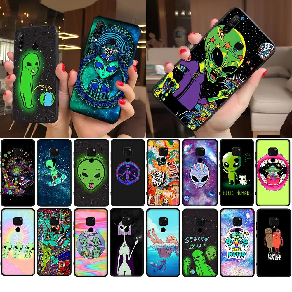 Lavaza Trippy Tie Dye Peace Alien TPU Soft Case for Huawei Nova 6 7 SE Pro V30 30 P40 Max Coque Shell Cases | Мобильные телефоны и