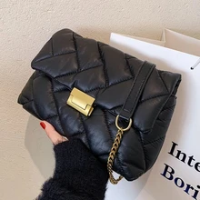 

Small Soft Crossbody Messenger Bags for Women 2022 PU Leather Women's Luxury Branded Trending Chain Shoulder Handbags Purse