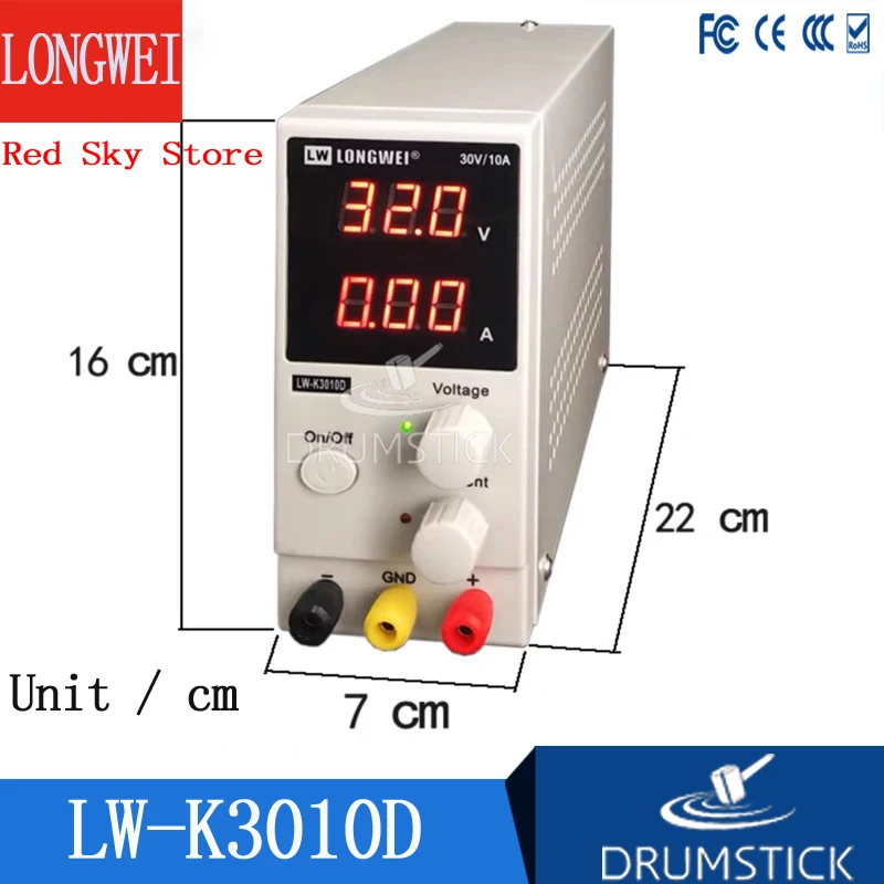 LW-3010D 30 в 10 А мини Регулируемый цифровой источник питания постоянного тока лабораторный импульсный источник питания 110 В 220 В штепсельная вилка стандарта ЕС/Австралии/США