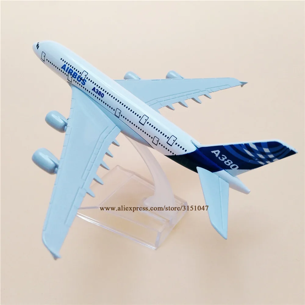 16 см сплав металлических прототипов воздуха A380 Аэробус 380 авиакомпаний модель самолета Модель самолета Стенд летательные аппараты детские подарки